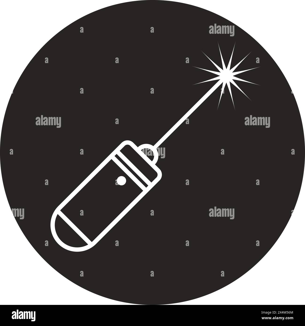 Icona puntatore laser disegno simbolo illustrazione vettoriale Illustrazione Vettoriale