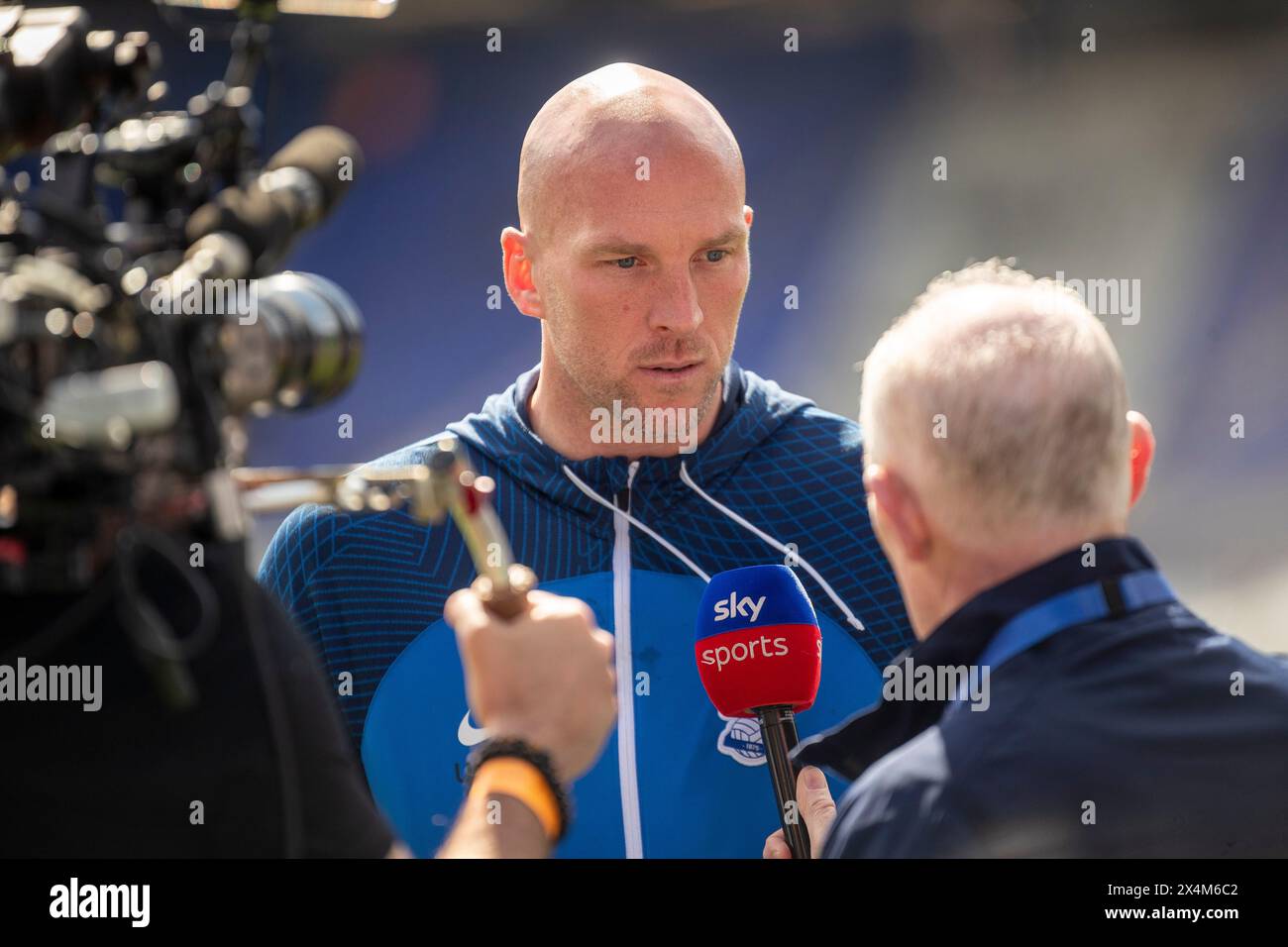 Il Birmingham City Manager, Gary Rowett, viene visto prima della partita del Campionato Sky Bet tra Birmingham City e Norwich City a St Andrews, Birmingham, sabato 4 maggio 2024. (Foto: David Watts | mi News) crediti: MI News & Sport /Alamy Live News Foto Stock