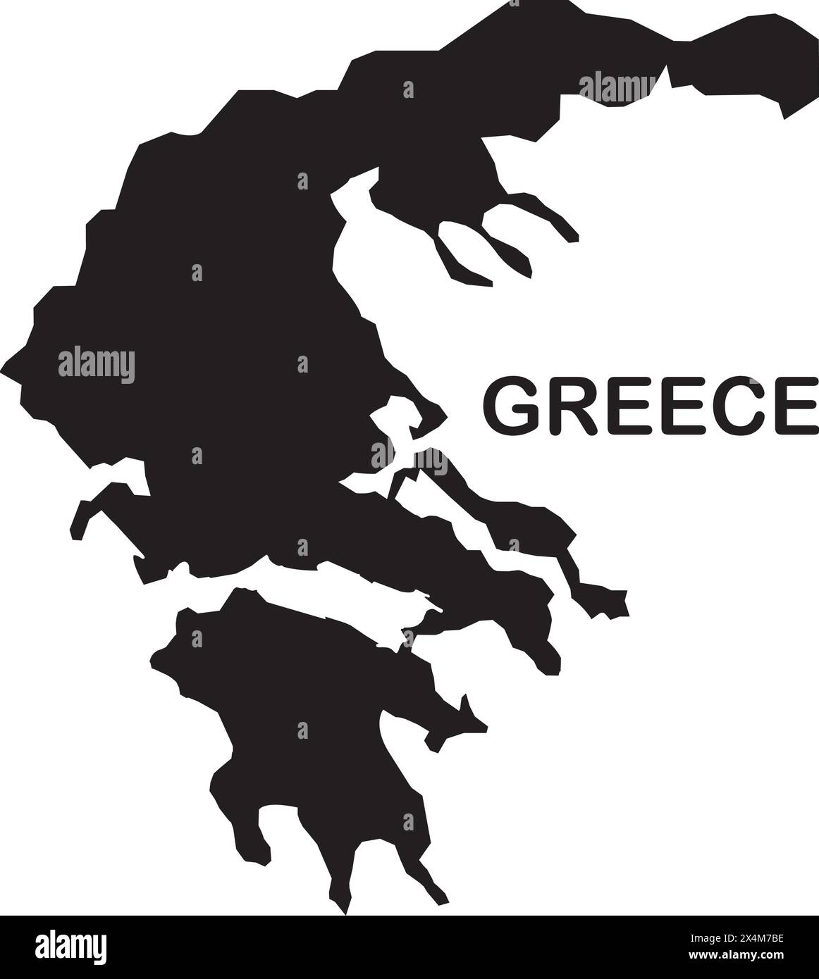 Icona DELLA mappa DELLA GRECIA, disegno del simbolo dell'illustrazione vettoriale Illustrazione Vettoriale