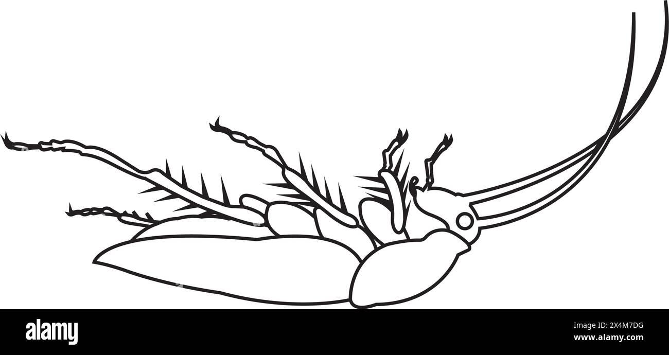 Icona scarafaggio, disegno del logo dell'illustrazione vettoriale Illustrazione Vettoriale