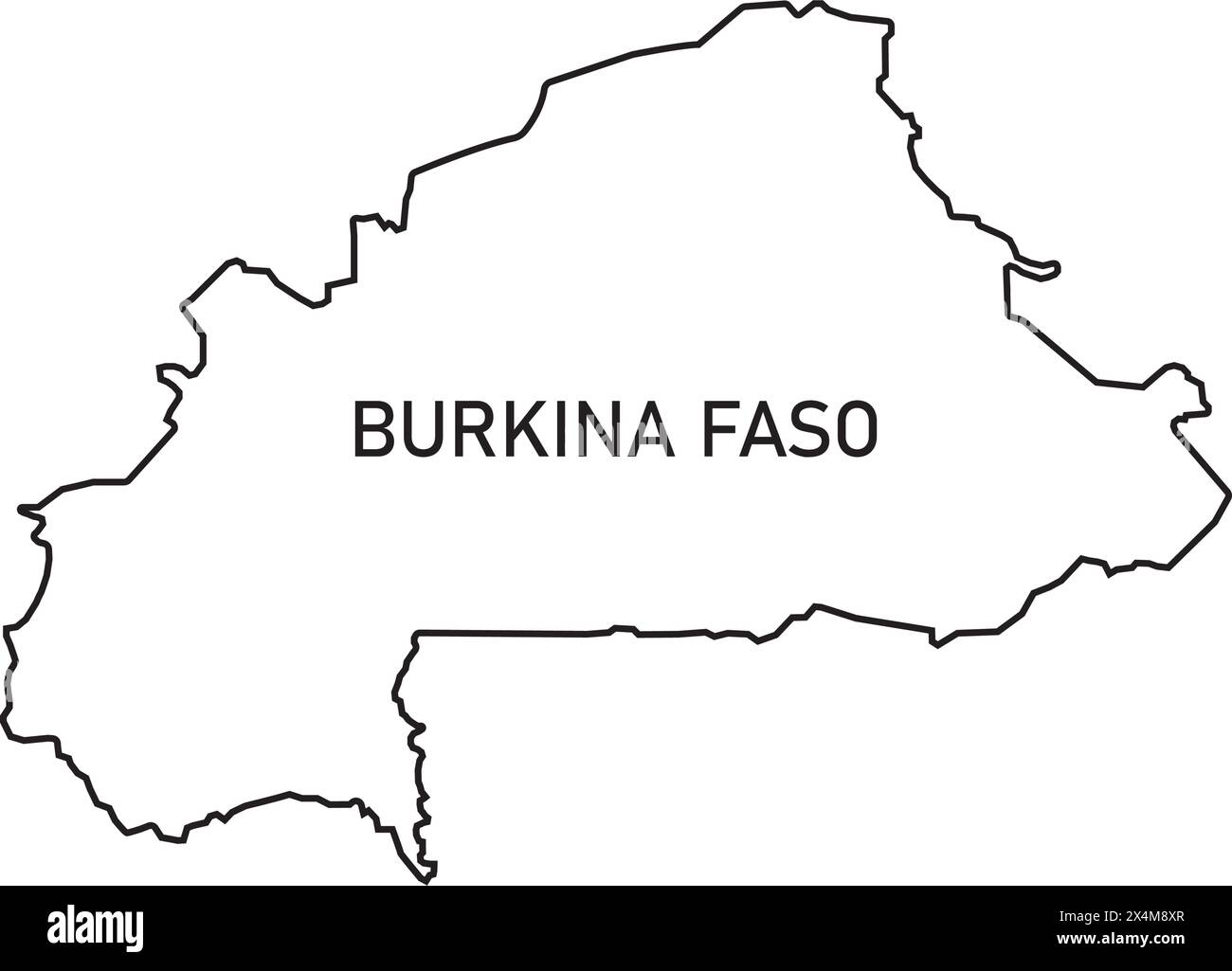 Icona della mappa BURKINA FASO illustrazione vettoriale disegno del simbolo Illustrazione Vettoriale