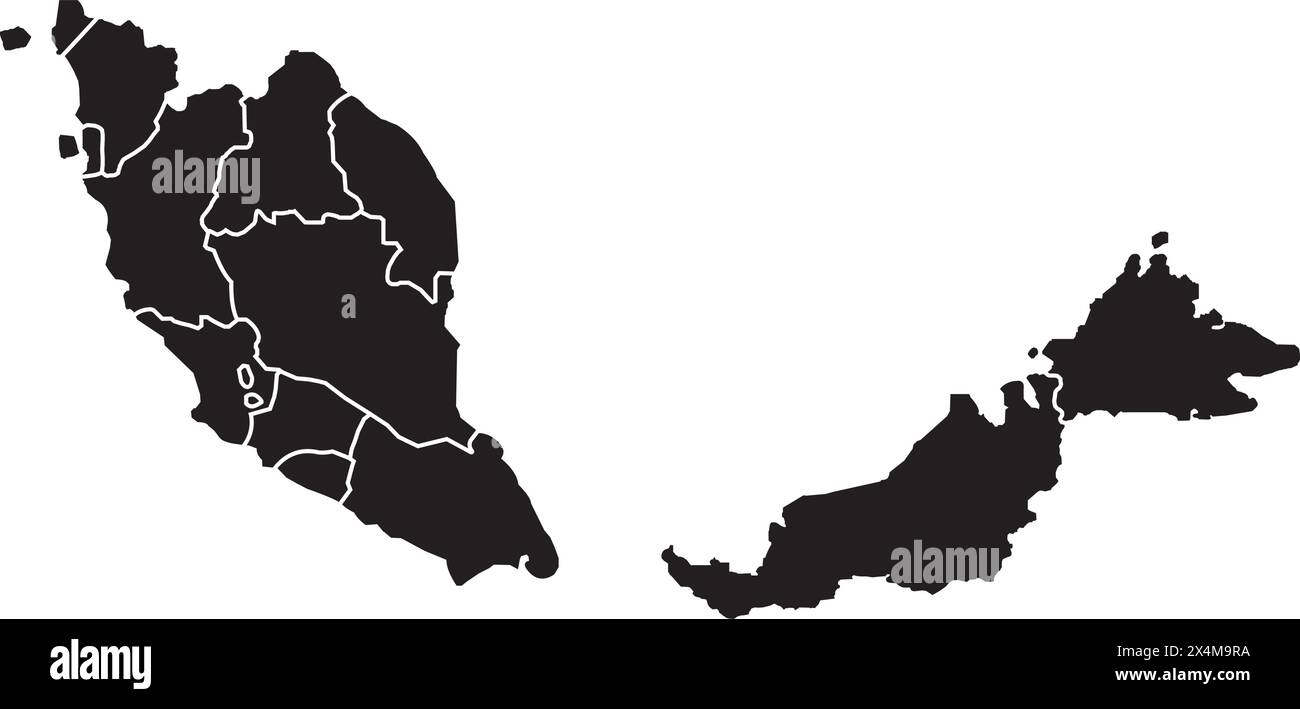 Icona mappa Malesia simbolo immagine vettoriale desigtn eps.10 Illustrazione Vettoriale