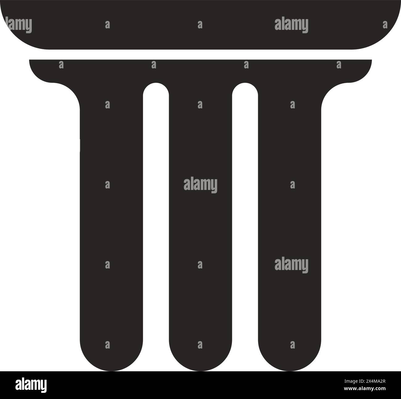 Design del modello di simbolo vettoriale con logo colonna Illustrazione Vettoriale