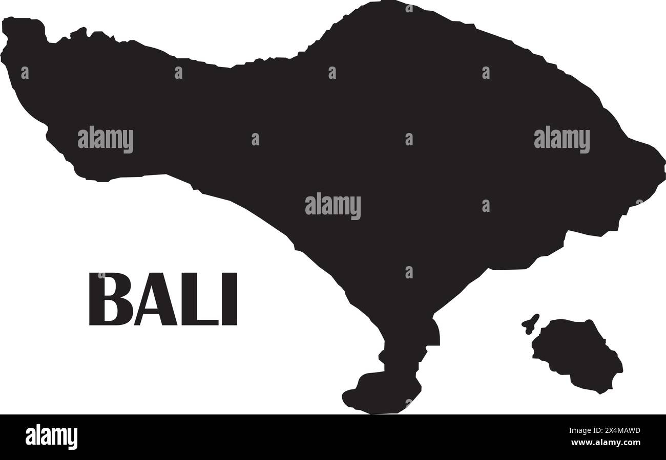 Icona della mappa dell'isola di Bali illustrazione vettoriale disegno del simbolo Illustrazione Vettoriale
