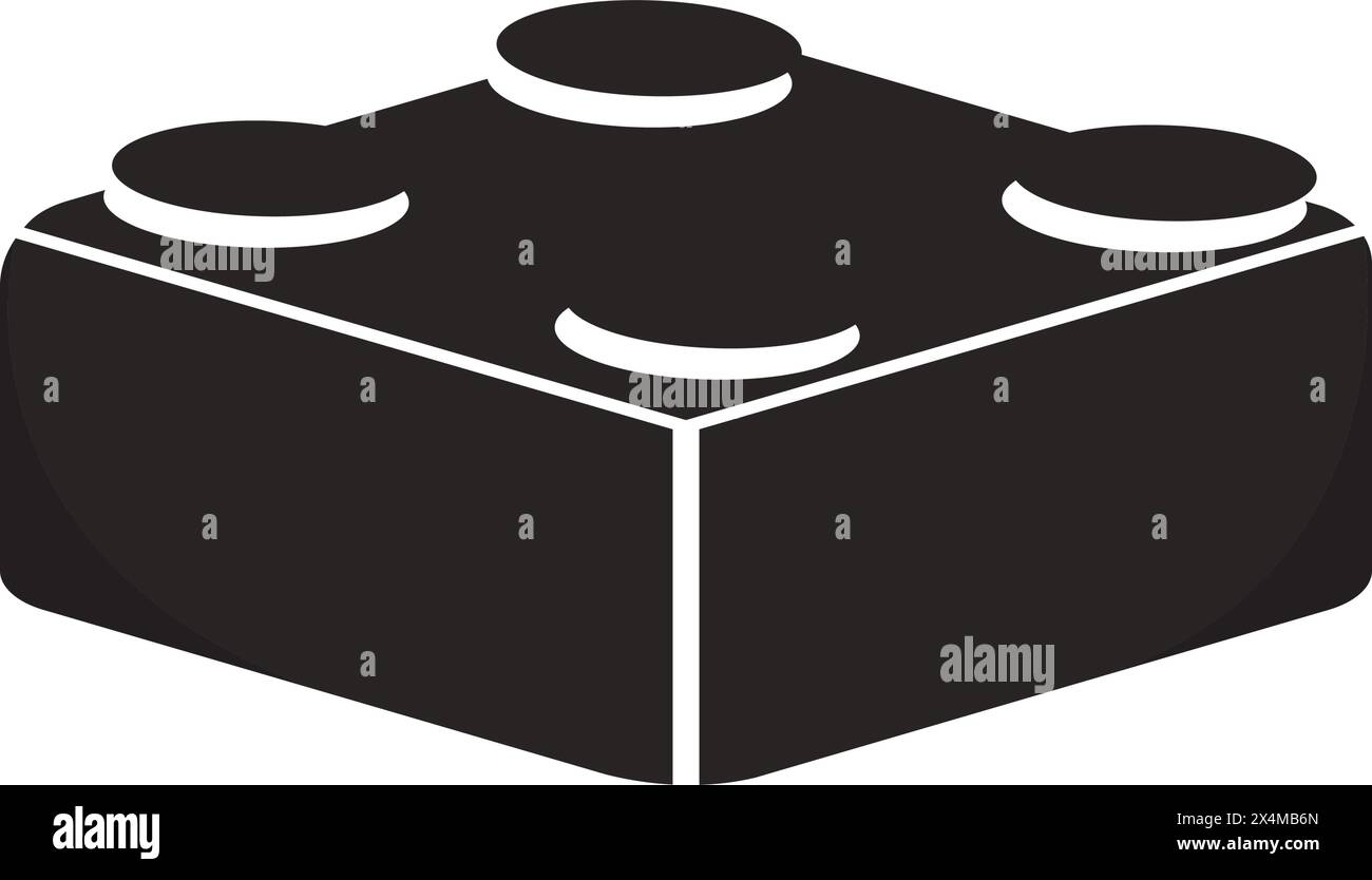 Icona del blocco di costruzione disegno del simbolo di illustrazione vettoriale Illustrazione Vettoriale