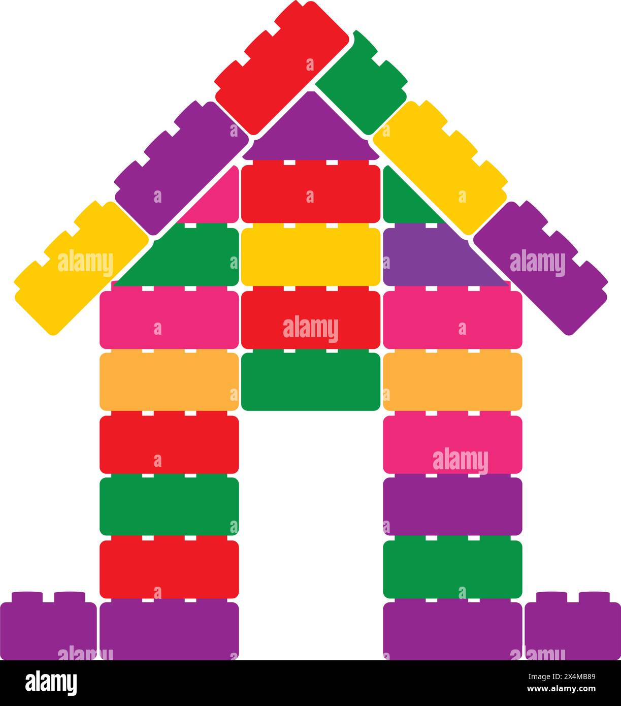 Icona del blocco di costruzione disegno del simbolo di illustrazione vettoriale Illustrazione Vettoriale