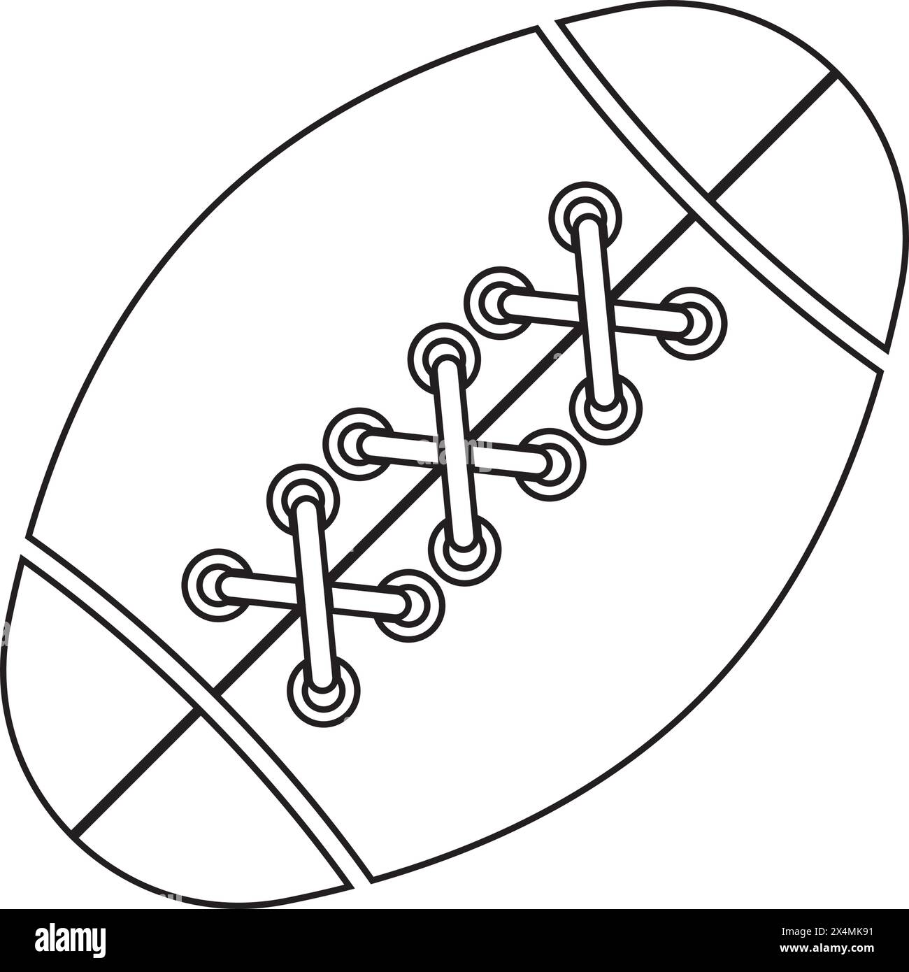 illustrazione vettoriale dell'icona del football americano Illustrazione Vettoriale