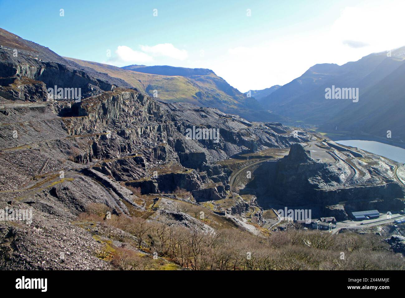 Cava di ardesia Dinorwig, Snowdonia Foto Stock