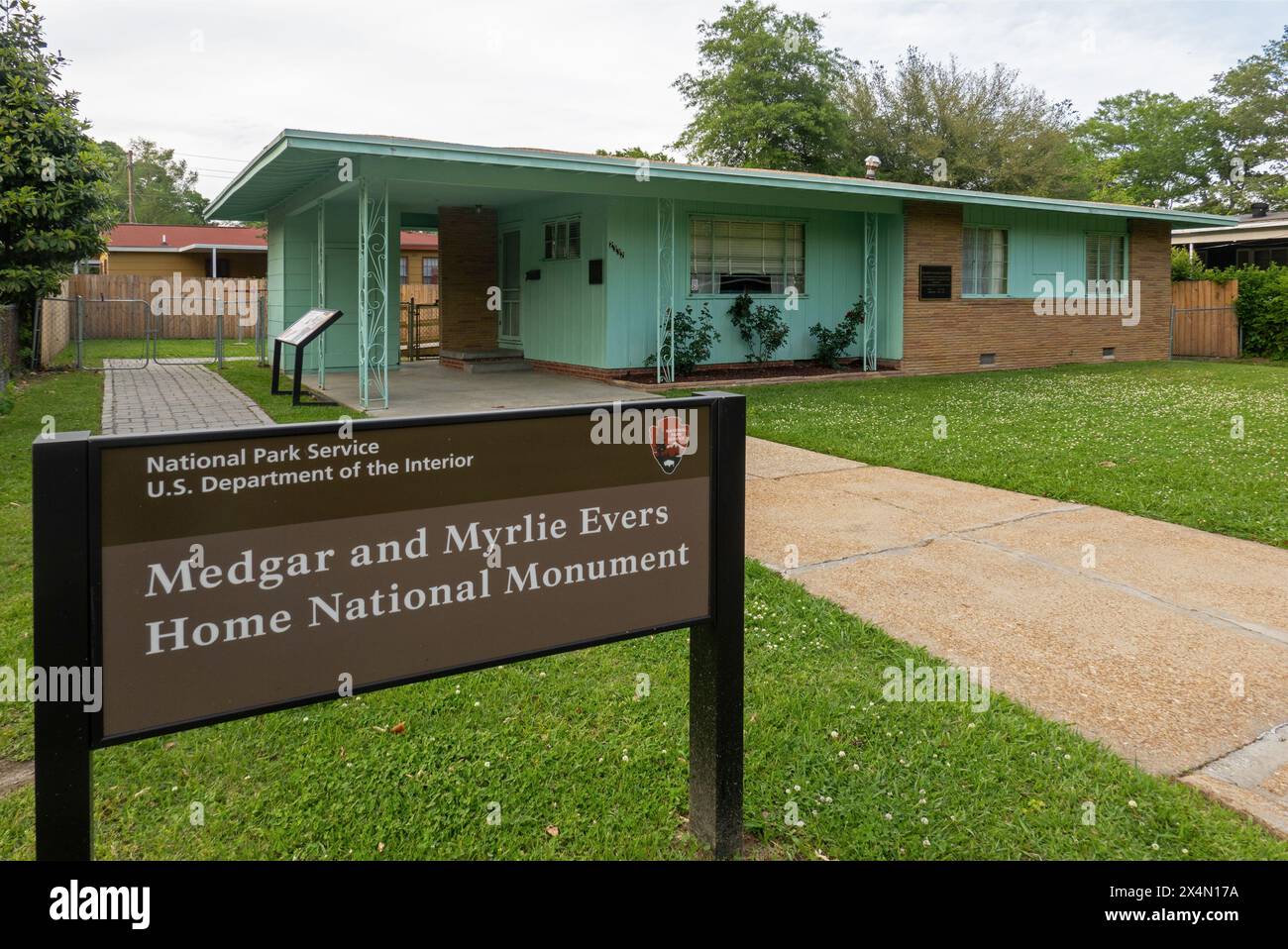 Medgar e Myrlie Evers ospitano il monumento nazionale a Jackson, Mississippi Foto Stock