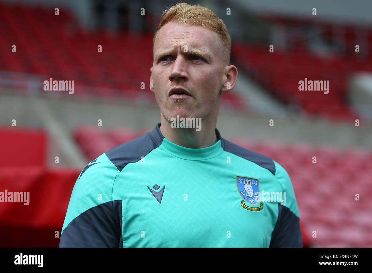 Sheffield Wednesday portiere Cameron Dawson durante la partita del Campionato Sky Bet tra Sunderland e Sheffield Wednesday allo Stadium of Light di Sunderland sabato 4 maggio 2024. (Foto: Michael driver | mi News) crediti: MI News & Sport /Alamy Live News Foto Stock