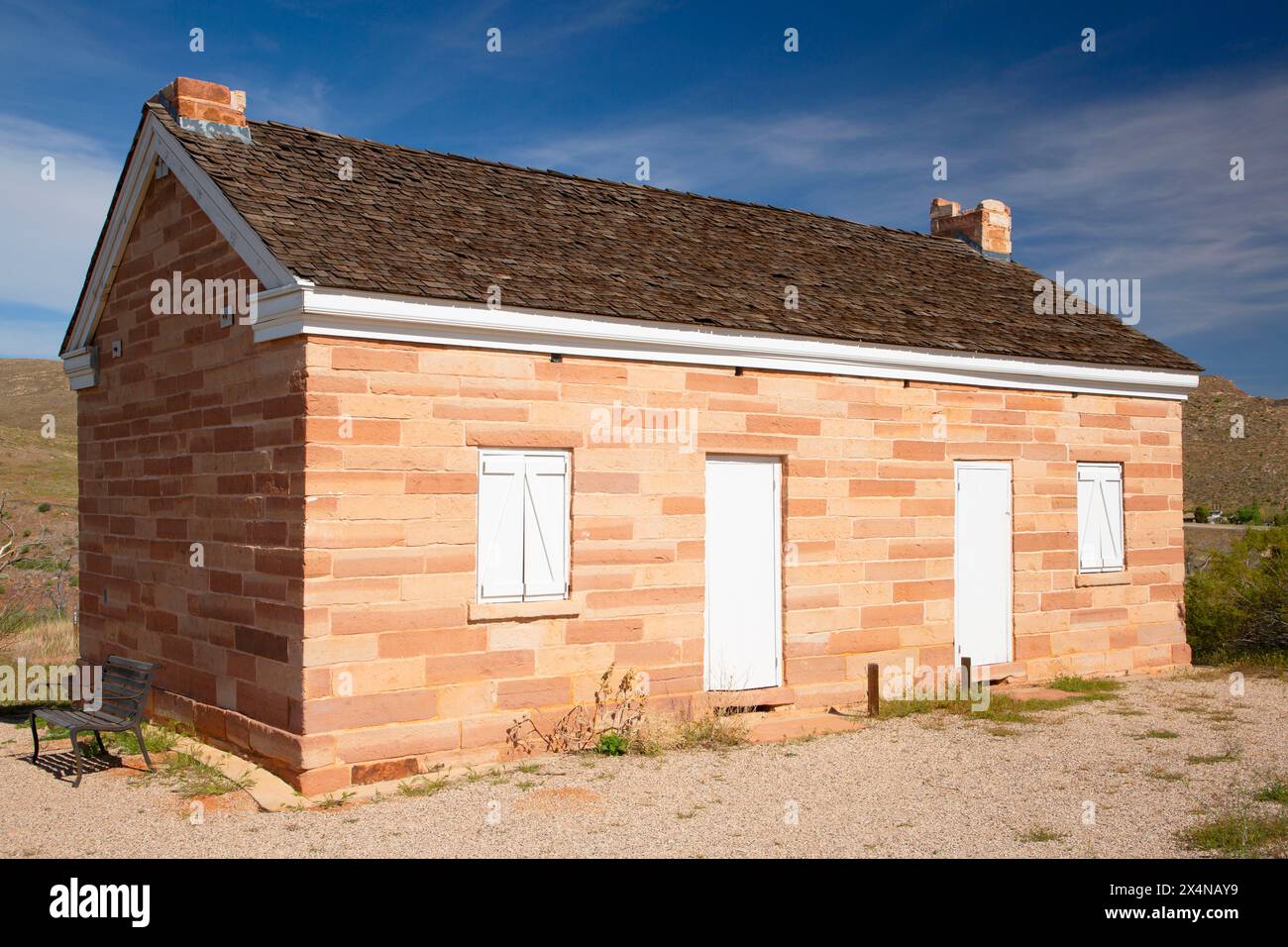 Orson Adams House, Red Cliffs National Conservation area, Utah Foto Stock