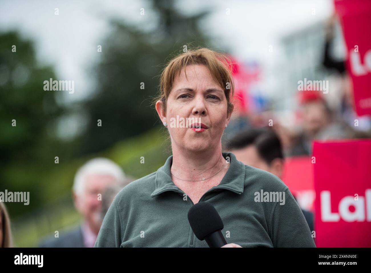 Sir Keir Starmer, leader dell'opposizione e leader del Partito Laburista e Claire Ward sindaco laburista delle East Midlands. Foto Stock