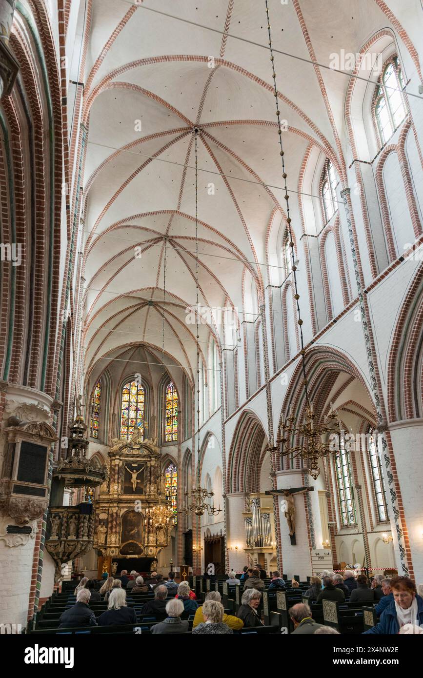 Vista interna, Chiesa di San Pietro, Buxtehude, Altes Land, bassa Sassonia, Germania Foto Stock