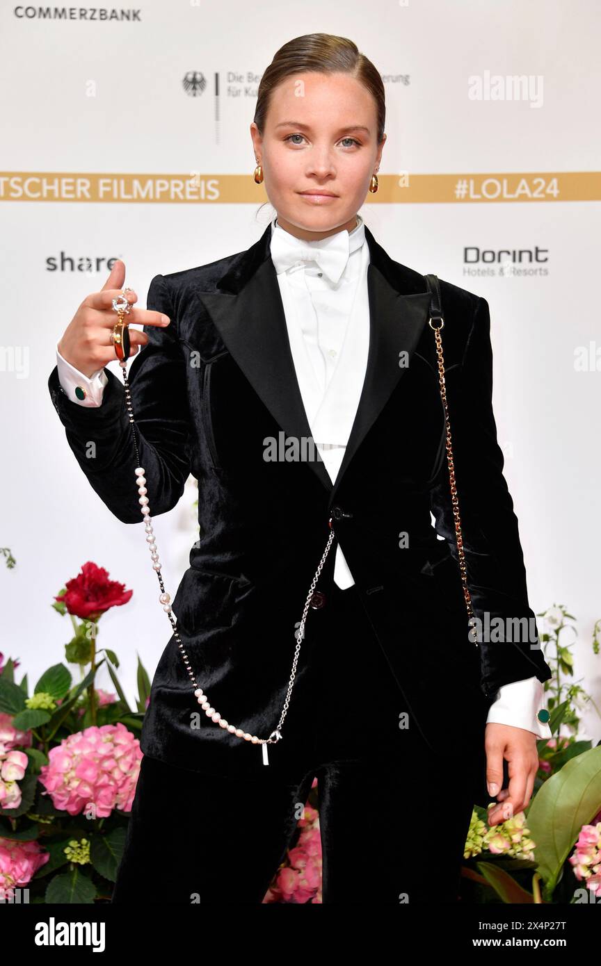 Sonja Gerhardt bei der 74. Verleihung des Deutschen Filmpreises 2024 im Theater am Potsdamer Platz. Berlino, 03.05.2024 Foto Stock