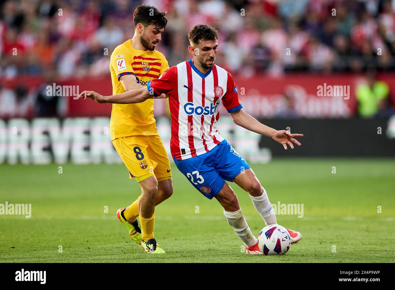 Giron, Spagna. 4 maggio 2024. GIRON, SPAGNA - 4 MAGGIO: Ivan Martin di Girona FC durante la partita Liga EA Sports tra Girona FC e FC Barcelona all'Estadi Montilivi il 4 maggio 2024 a Giron, Spagna crediti: DAX Images/Alamy Live News Foto Stock