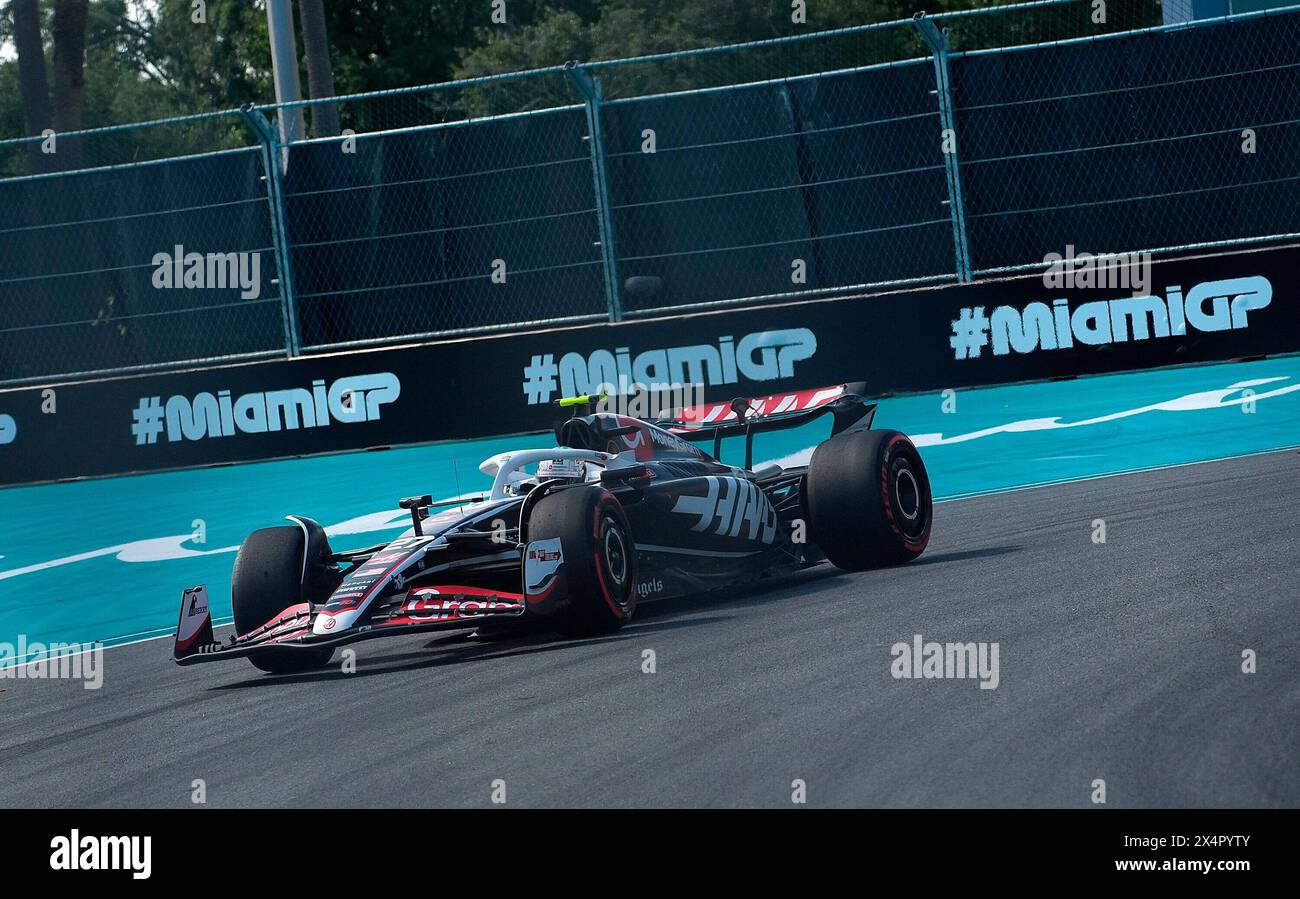 04.05.2024, Miami International Autodrome, Miami, Formula 1 Crypto.com Miami Grand Prix, nella foto Nico Hulkenberg (DEU), Haas F1 Team Foto Stock