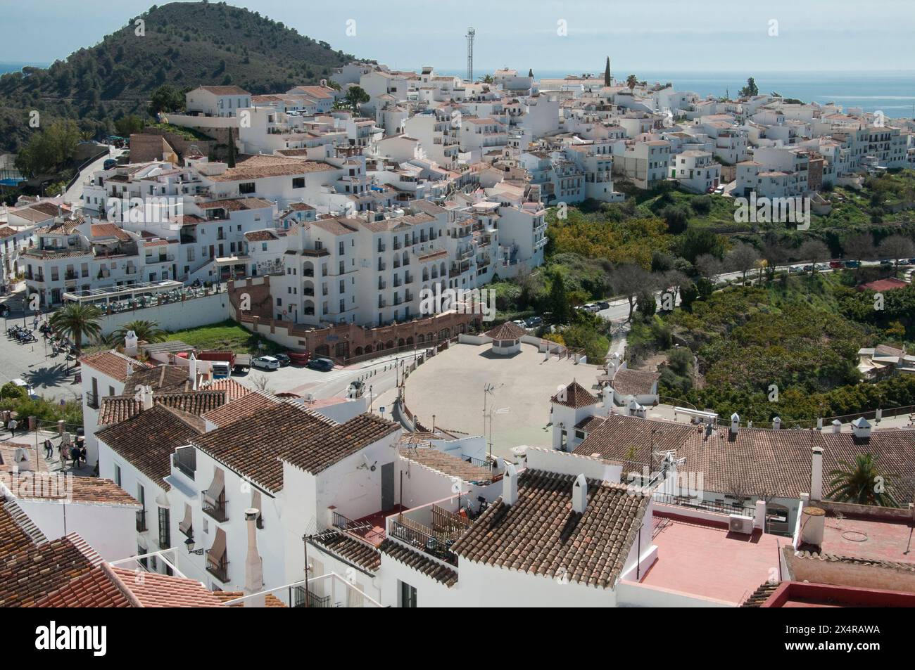 "Villaggio bianco" di Frigiliana nella regione Axarquia dell'Andalusia, Spagna meridionale Foto Stock