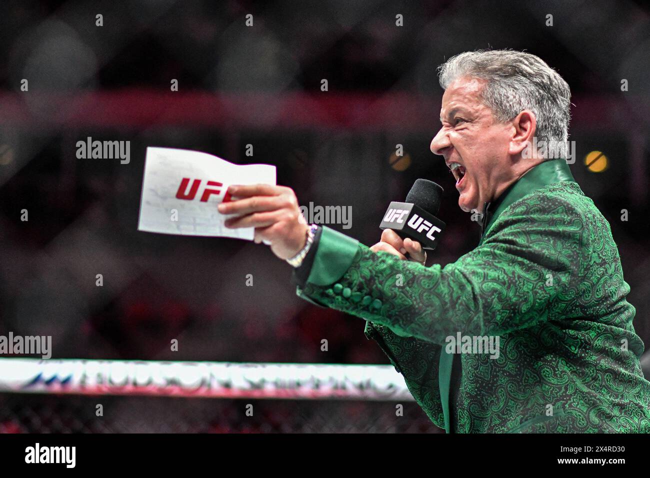 Rio De Janeiro, Brasile. 4 maggio 2024. RJ - RIO DE JANEIRO - 05/04/2024 - UFC 301 - Bruce buffer Announcer, durante UFC 301, tenutosi alla Farmasi Arena questo sabato (04). Foto: Thiago Ribeiro/AGIF credito: AGIF/Alamy Live News Foto Stock
