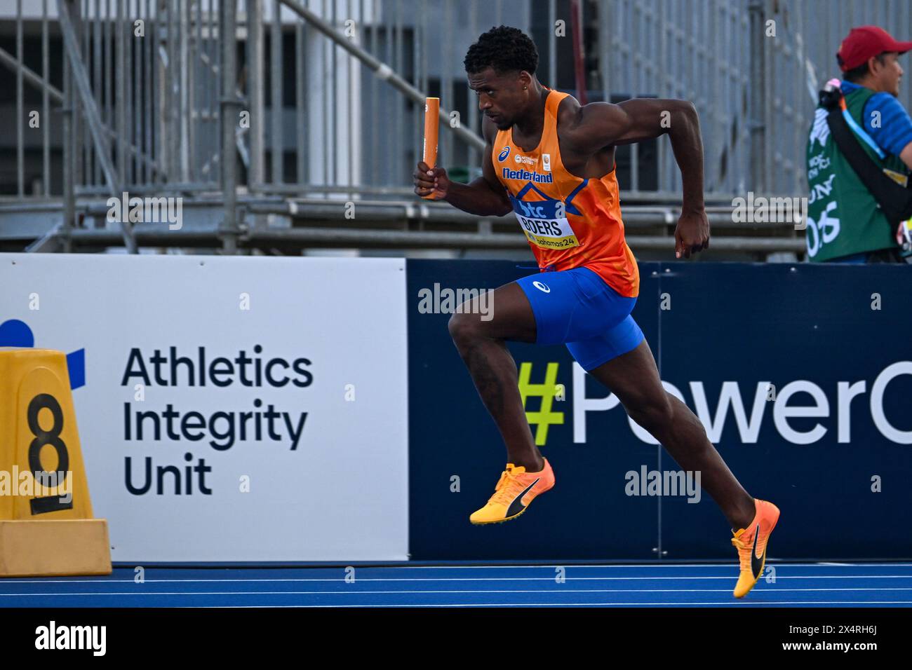 Nassau, Bahamas. 4 maggio 2024. NASSAU, BAHAMAS - 4 MAGGIO: Isayah Boers dei Paesi Bassi durante il 1° giorno del World Athletics Relays Bahamas 24 al Thomas Robinson Stadium il 4 maggio 2024 a Nassau, Bahamas. (Foto di Erik van Leeuwen/Agenzia BSR) credito: Agenzia BSR/Alamy Live News Foto Stock