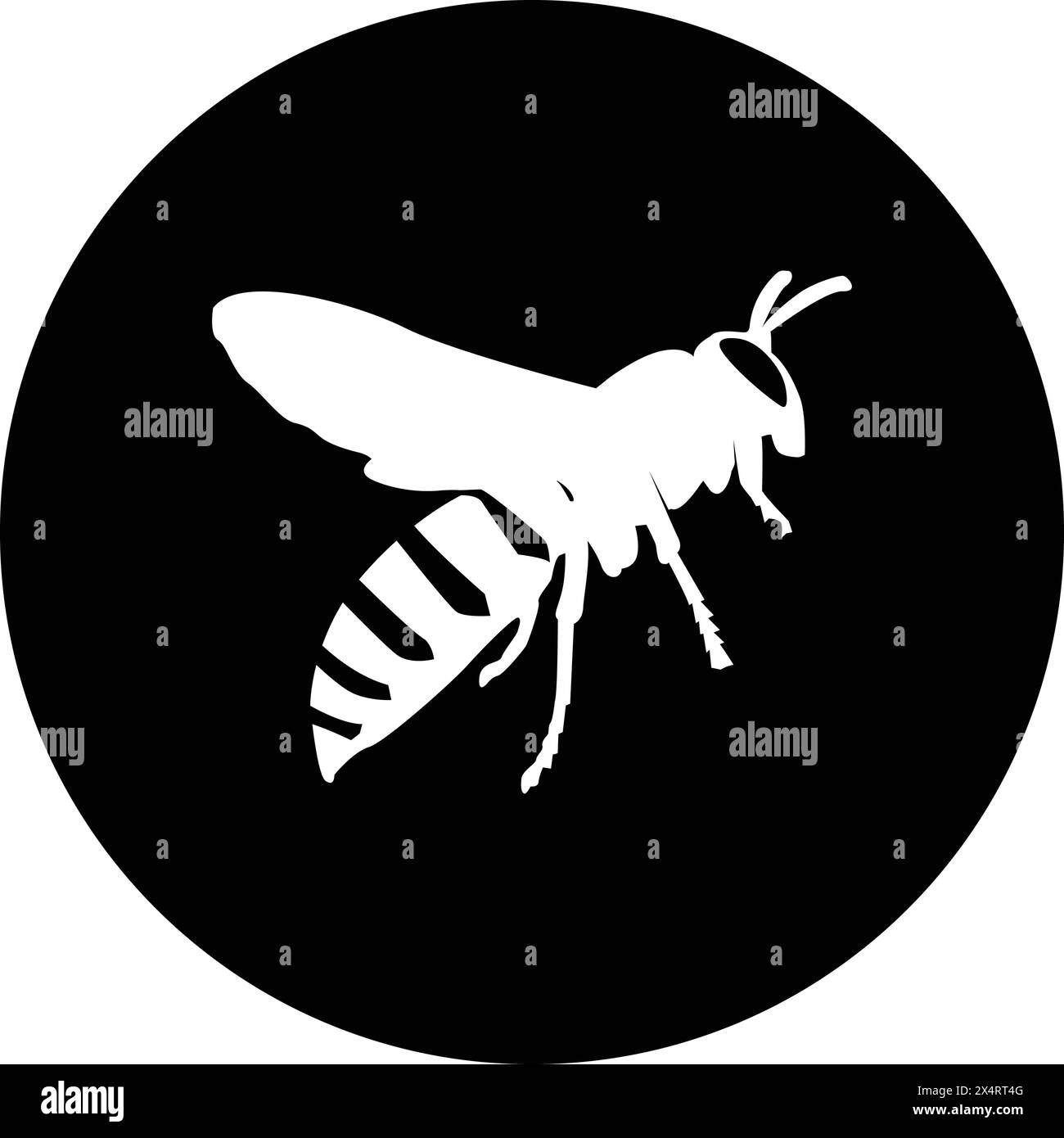 illustrazione del design del modello dell'icona wasp Illustrazione Vettoriale