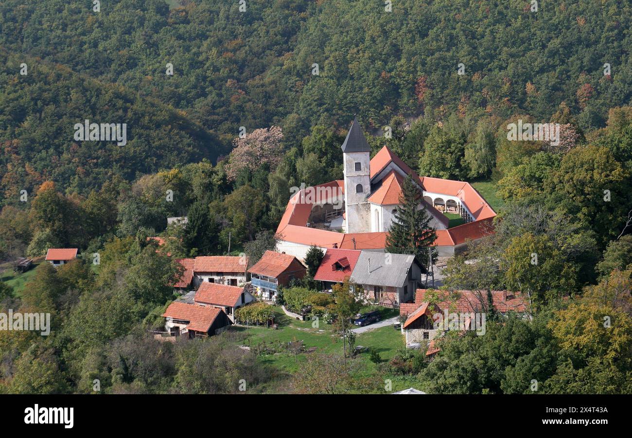 Chiesa di nostra Signora della montagna a Lobor, Croazia Foto Stock