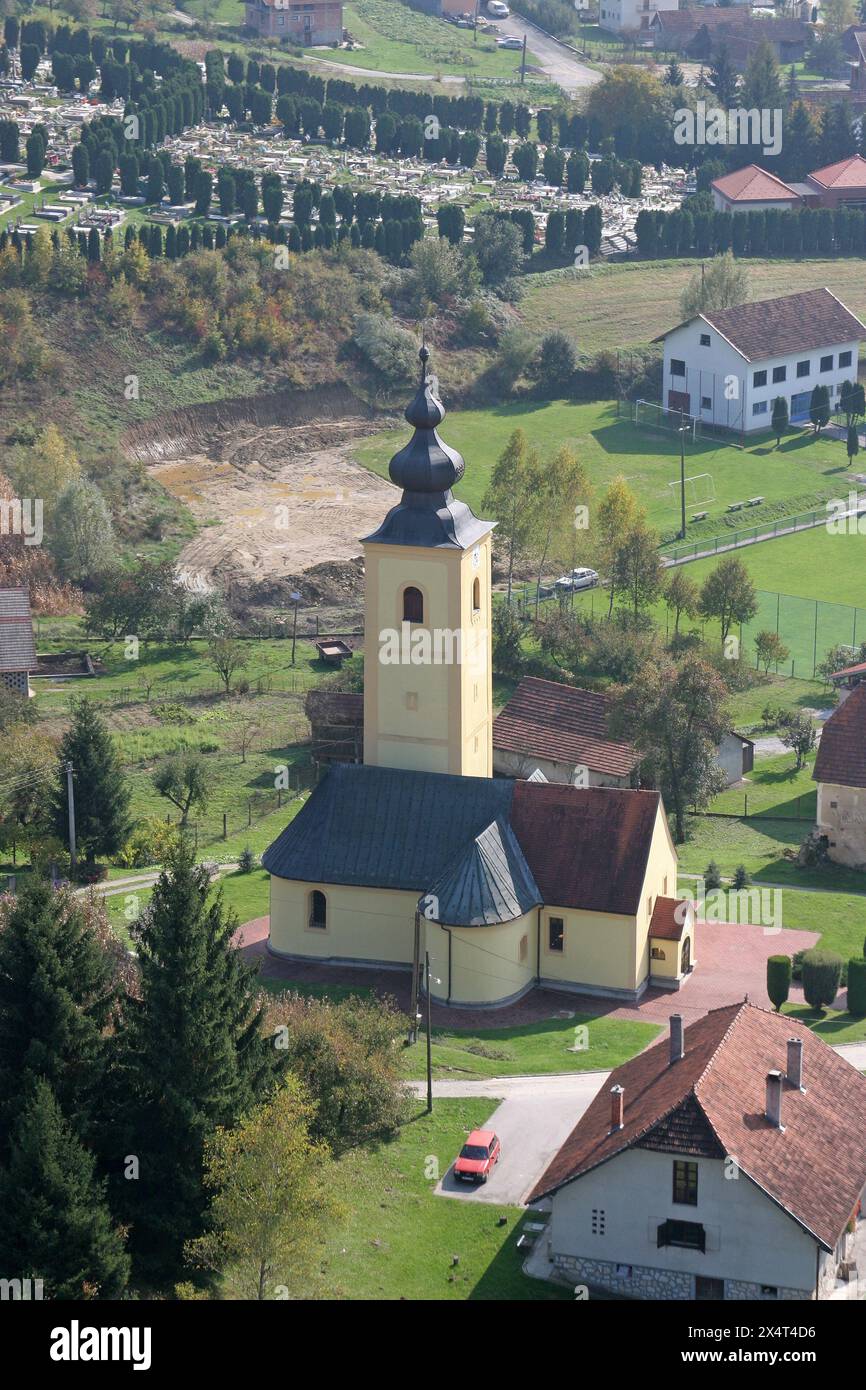 Chiesa parrocchiale dell'Immacolata Concezione a Mace, Croazia Foto Stock