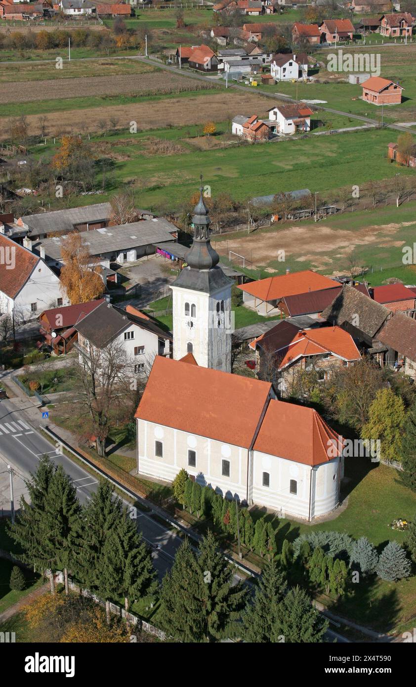 Chiesa parrocchiale dell'assunzione della Vergine Maria a Pescenica, Croazia Foto Stock