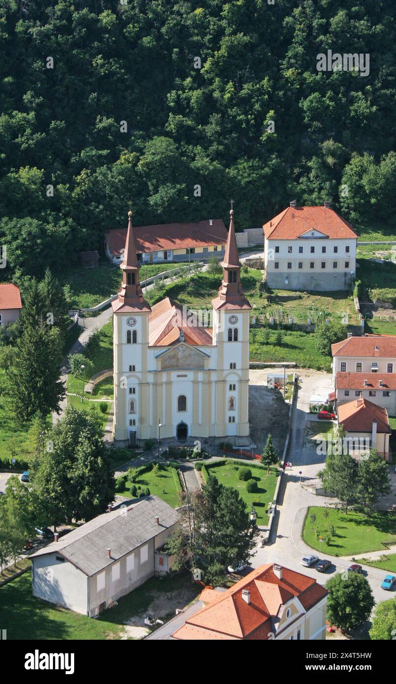 Chiesa parrocchiale dell'assunzione della Vergine Maria a Pregrada, Croazia Foto Stock