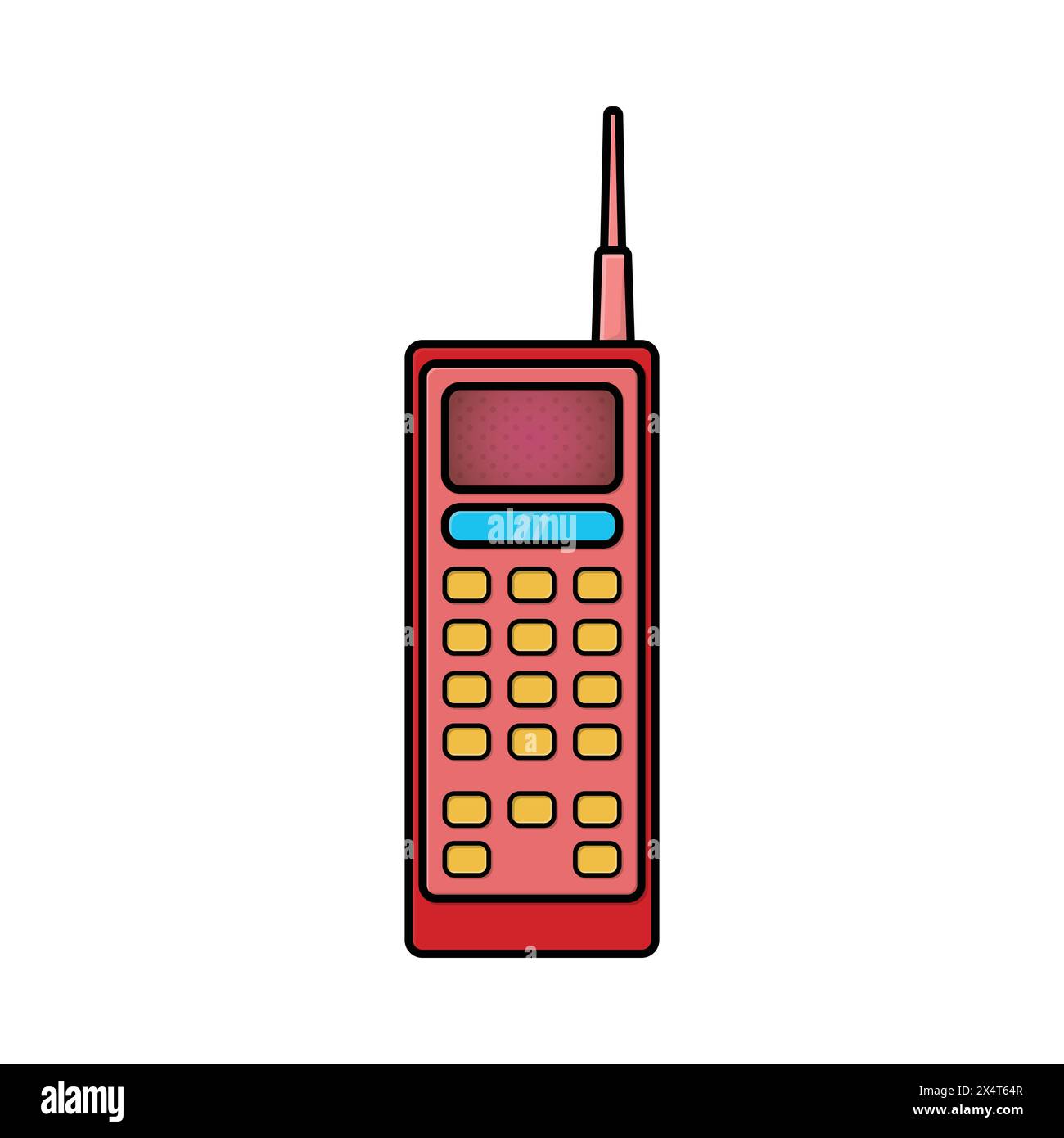 Icona telefono cellulare. Tecnologia dei dispositivi e tema elettronico. Design isolato. Illustrazione vettoriale Illustrazione Vettoriale