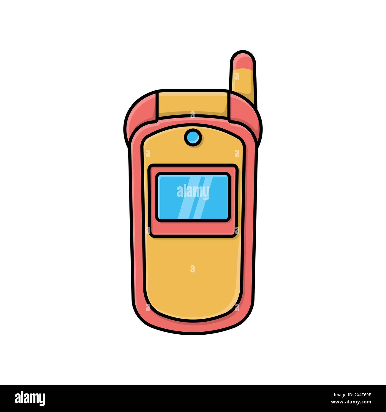 Icona del telefono cellulare in stile retrò. Illustrazione vettoriale dell'elemento e del concetto di design della tecnologia dei telefoni cellulari Illustrazione Vettoriale