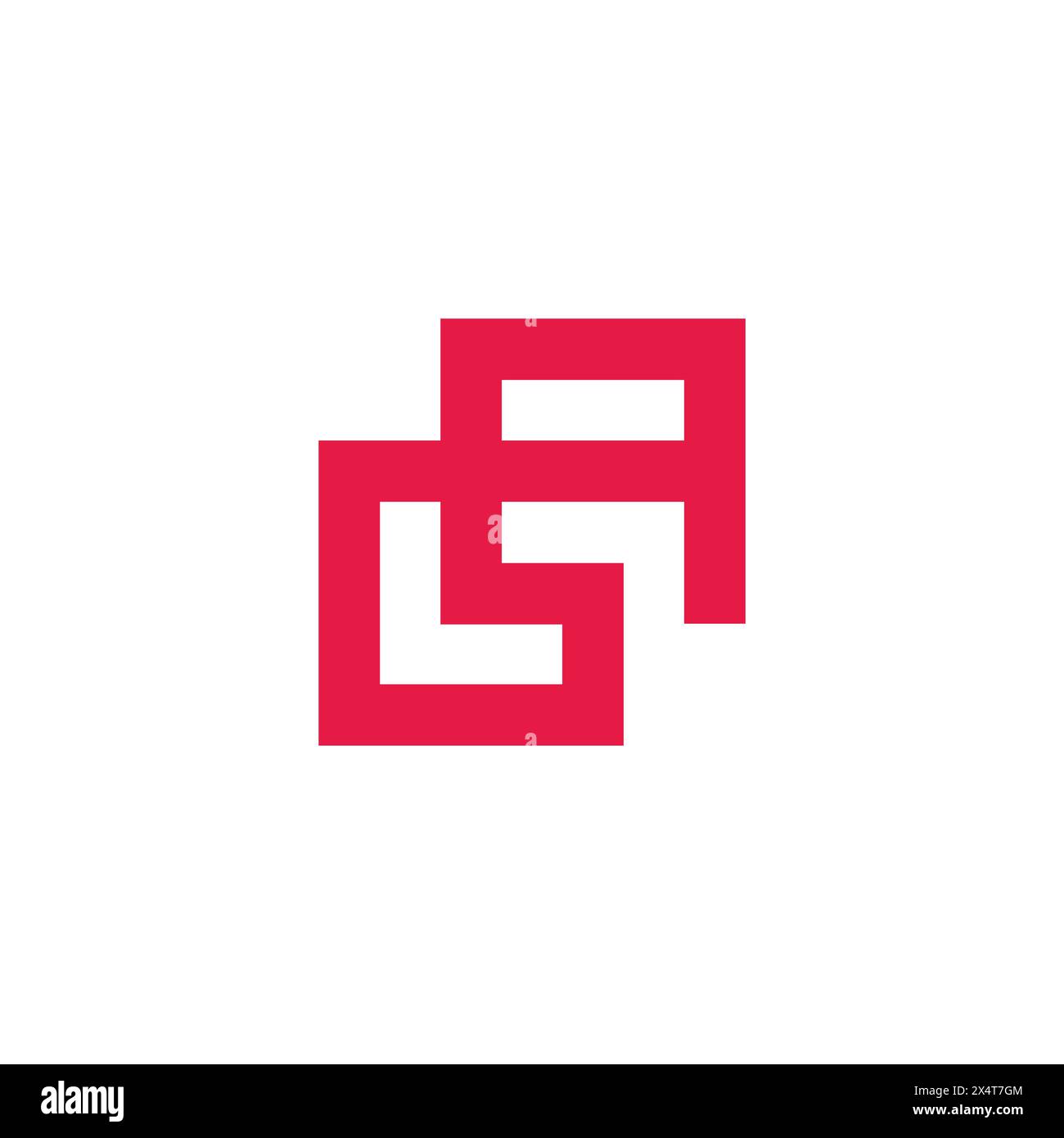 lettera i quadrati collegati sono il vettore del logo infinity Illustrazione Vettoriale