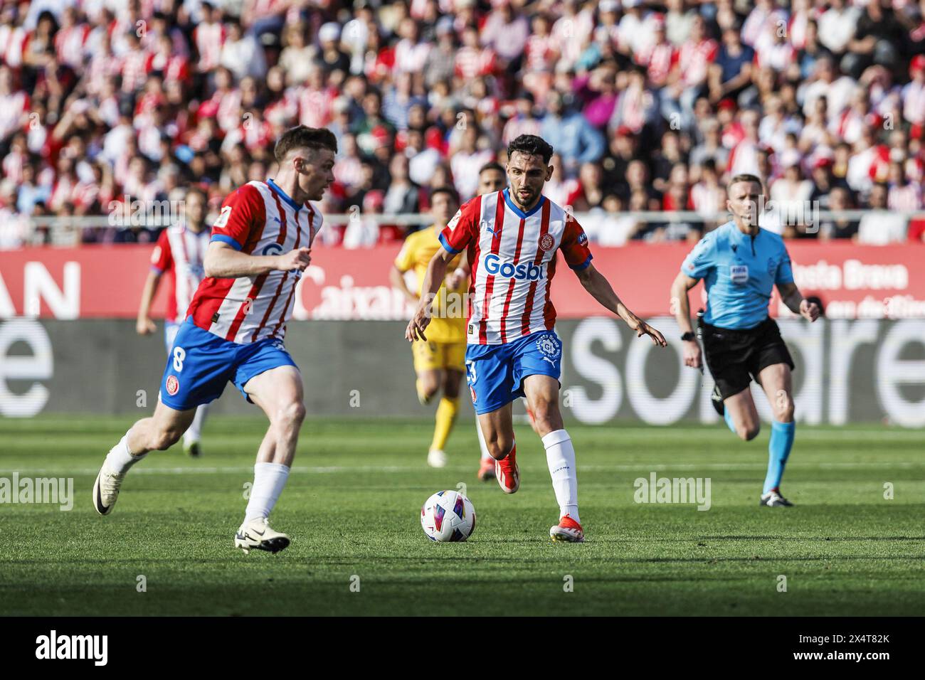 Ivan Martin del Girona FC durante la partita di campionato spagnolo della Liga tra il Girona FC e il Barcellona il 4 maggio 2024 all'Estadio de Montilivi di Girona, in Spagna Foto Stock