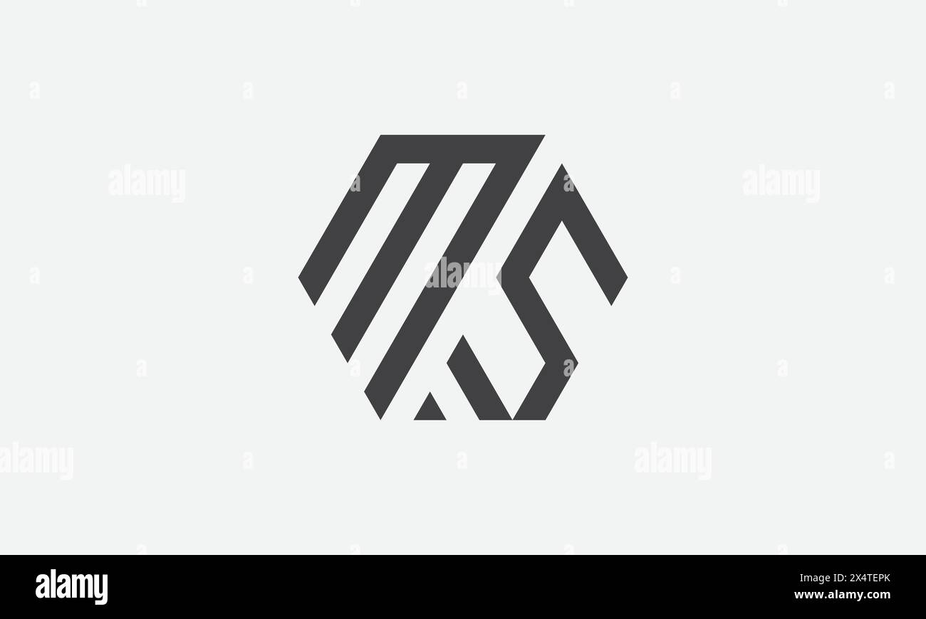 Logo MS Monogram New style Illustrazione Vettoriale