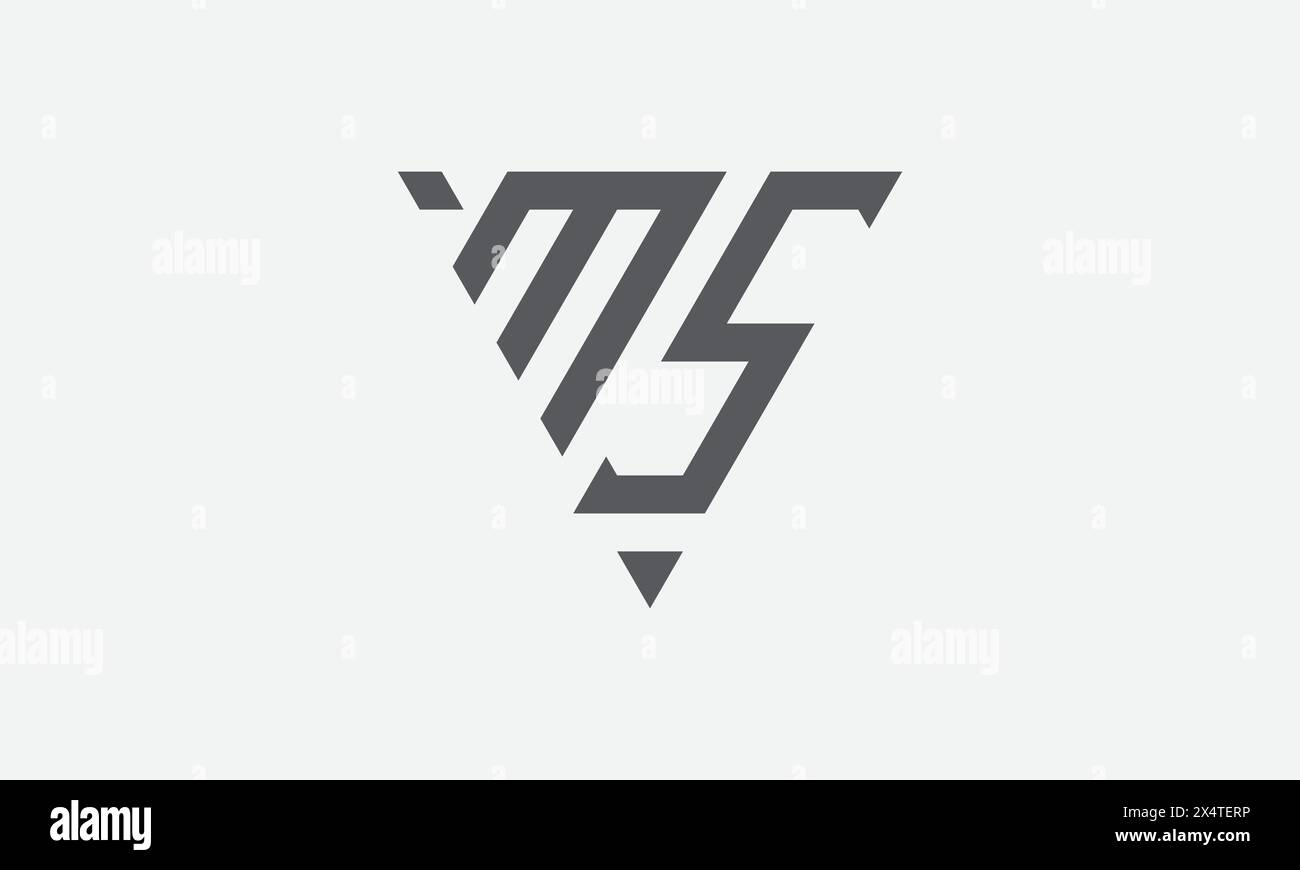 Logo MS Monogram New style Illustrazione Vettoriale