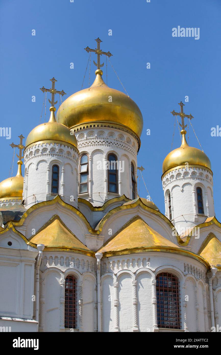 Cattedrale dell'Annunciazione, il Cremlino, Sito Patrimonio Mondiale dell'UNESCO, Mosca, Russia Foto Stock