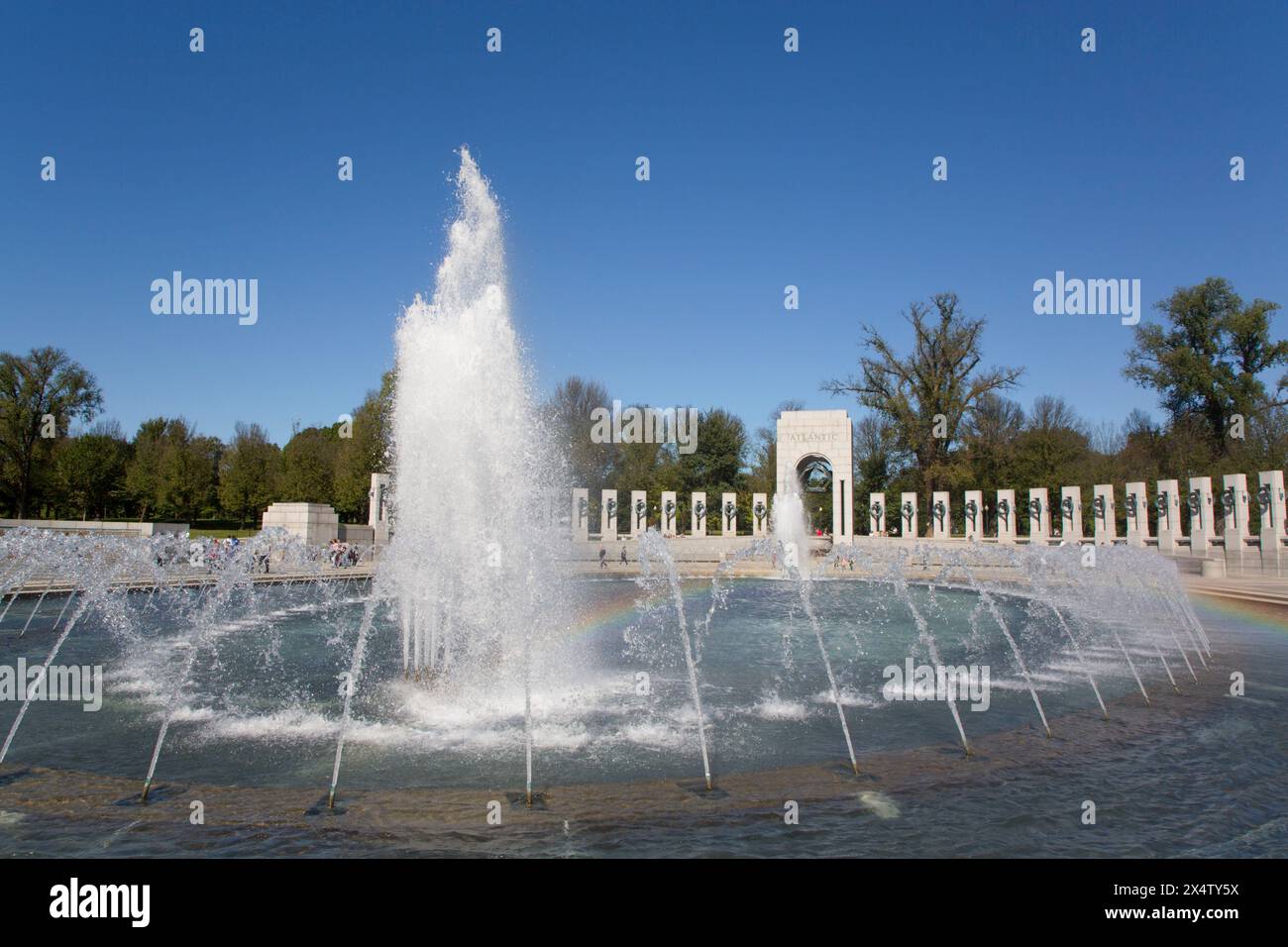 Il Memoriale della Seconda Guerra Mondiale, Washington D.C., USA Foto Stock