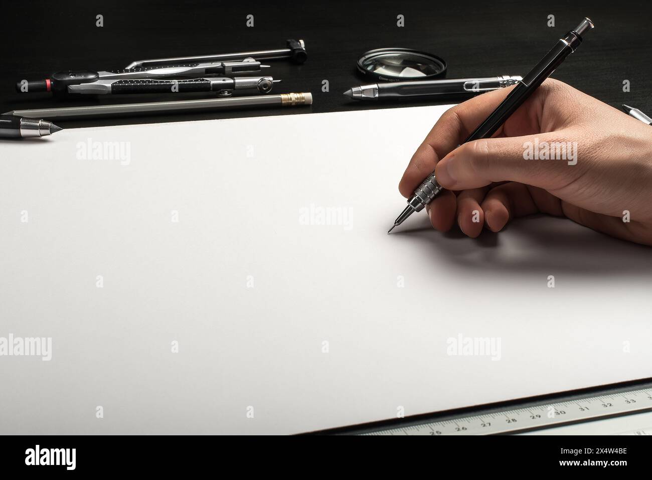 Mockup di schizzo disegnato a mano per il Branding. Foto Stock