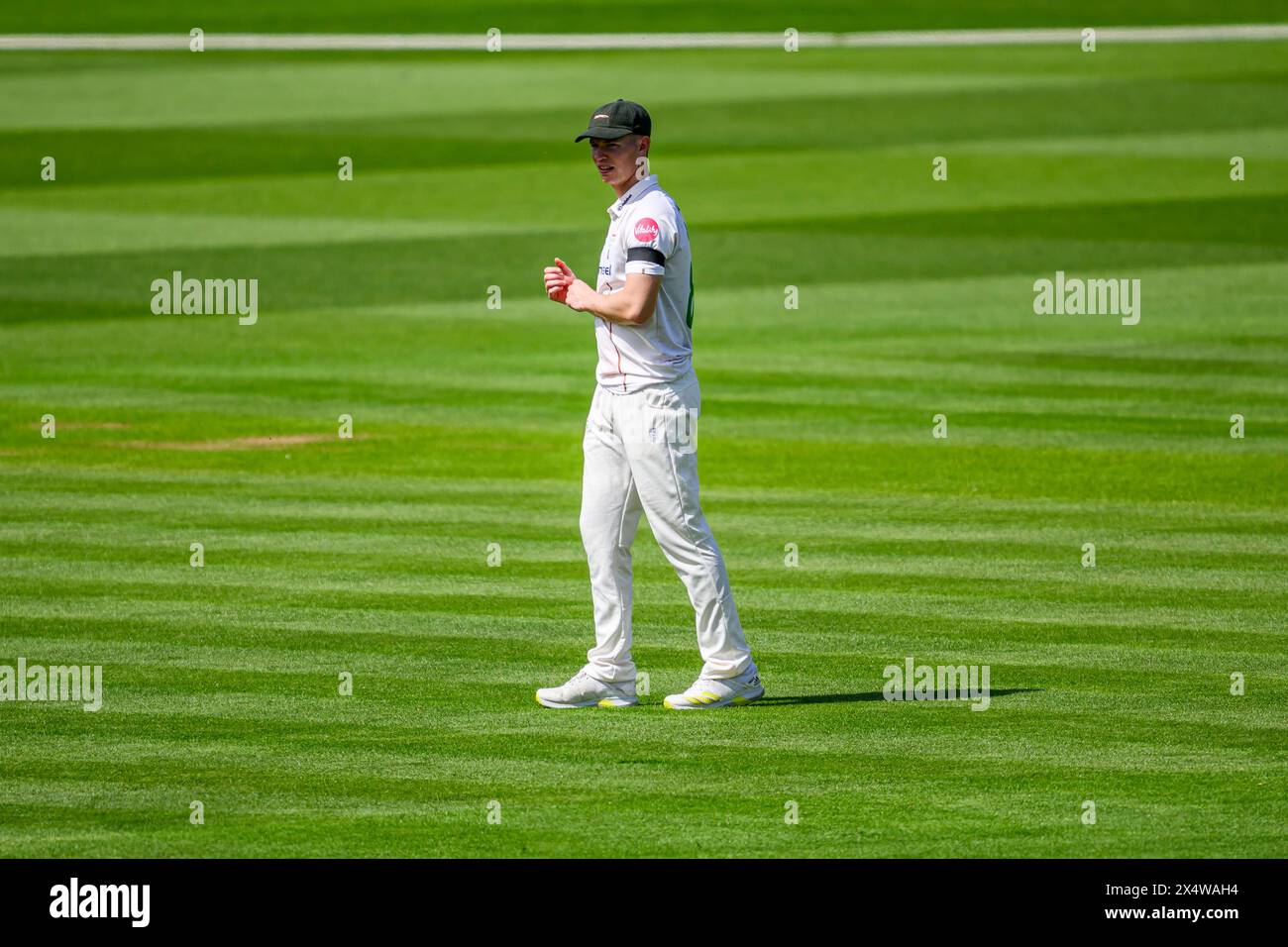 LONDRA, REGNO UNITO. 5 maggio, 24. Tom Scriven del Leicestershire in azione durante il giorno 2 del Vitality County Championship Middlesex contro Leicestershire al Lord's Cricket Ground domenica 5 maggio 2024 a LONDRA, INGHILTERRA. Crediti: Taka Wu/Alamy Live News Foto Stock