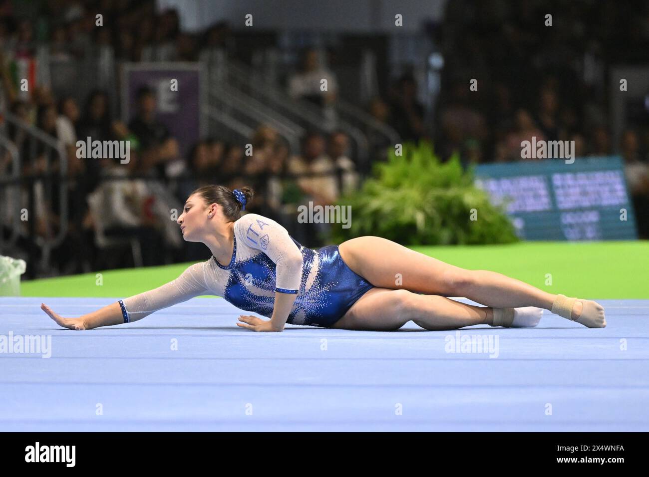 Rimini, Italia. 5 maggio 2024. Manila Esposito (ITA) durante i Campionati europei di ginnastica Artistica - donne, ginnastica a Rimini, 5 maggio 2024 credito: Agenzia fotografica indipendente/Alamy Live News Foto Stock