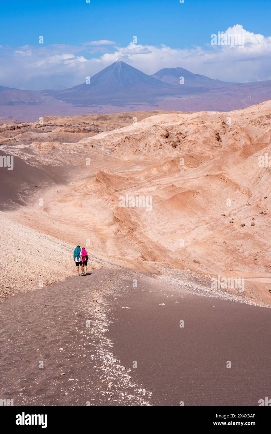 Valle della Luna, San Pedro de Atacama, regione di Antofagasta, Cile. Foto Stock