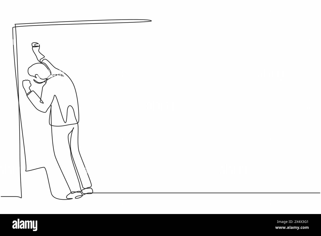 Un uomo d'affari che piangeva triste ha perso la sua occasione. Depresso lavoratore d'ufficio che piange sul muro perdendo il lavoro. Disturbo depressivo, Illustrazione Vettoriale