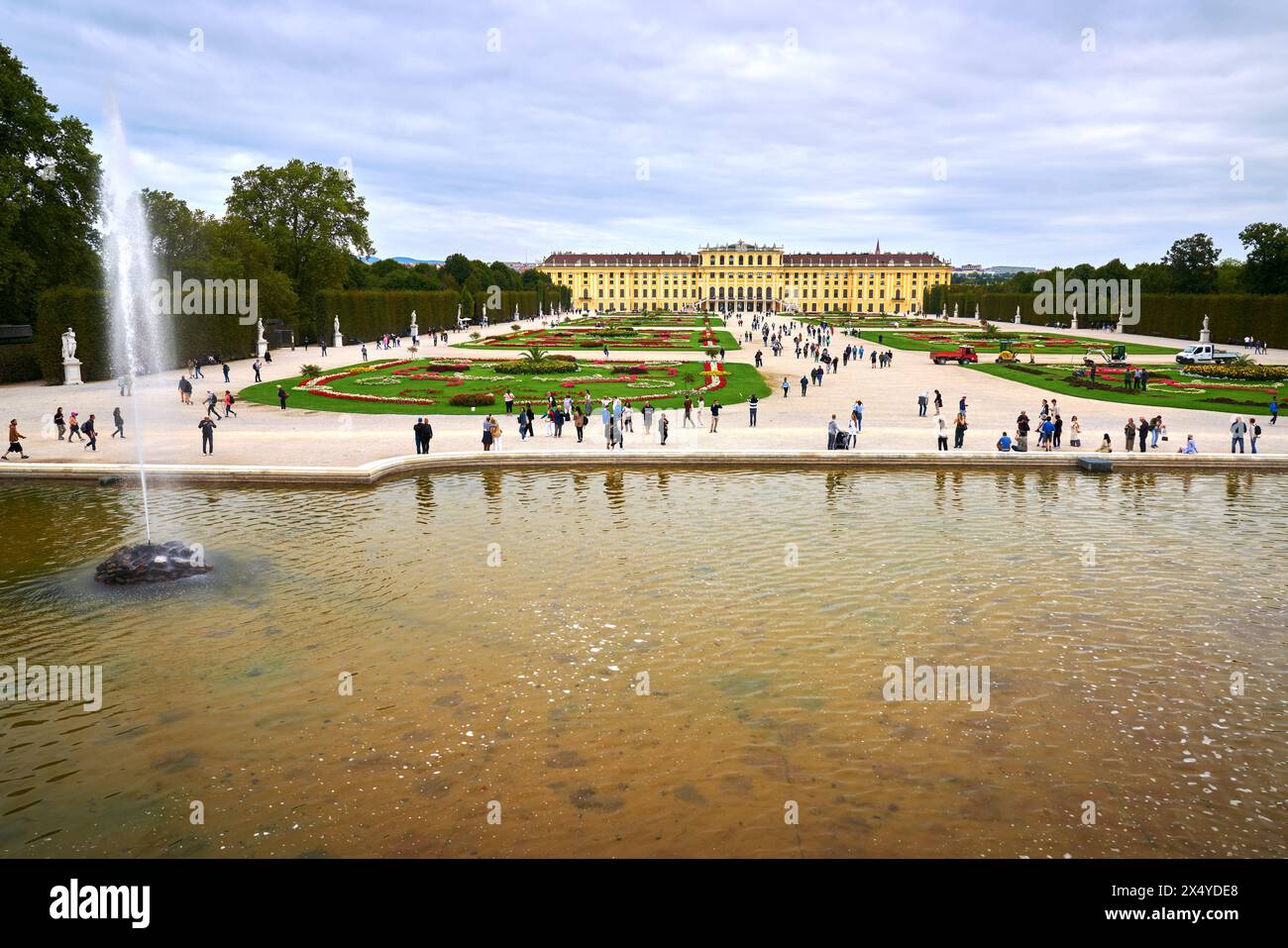 Vienna, Austria – 25 settembre 2023 Schloss Schoenbrunn Vienna Austria. Palazzo di Schonbrunn e terreni della Gloriette. La città di Vienna, Austria Foto Stock