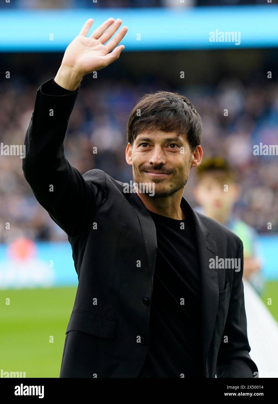 Manchester, Regno Unito. 4 maggio 2024. L'ex giocatore del Manchester City David Silva durante la partita di Premier League all'Etihad Stadium di Manchester. Il credito per immagini dovrebbe essere: Andrew Yates/Sportimage Credit: Sportimage Ltd/Alamy Live News Foto Stock