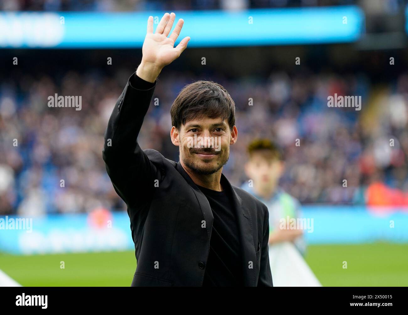 Manchester, Regno Unito. 4 maggio 2024. L'ex giocatore del Manchester City David Silva durante la partita di Premier League all'Etihad Stadium di Manchester. Il credito per immagini dovrebbe essere: Andrew Yates/Sportimage Credit: Sportimage Ltd/Alamy Live News Foto Stock