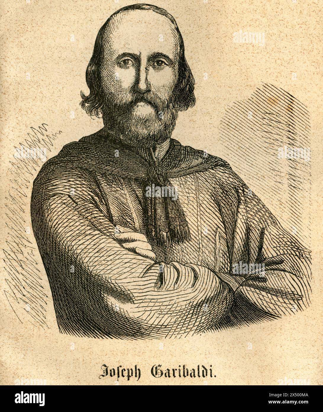 Giuseppe Garibaldi, combattente italiano per la libertà, il COPYRIGHT DELL'ARTISTA NON DEVE ESSERE CANCELLATO Foto Stock