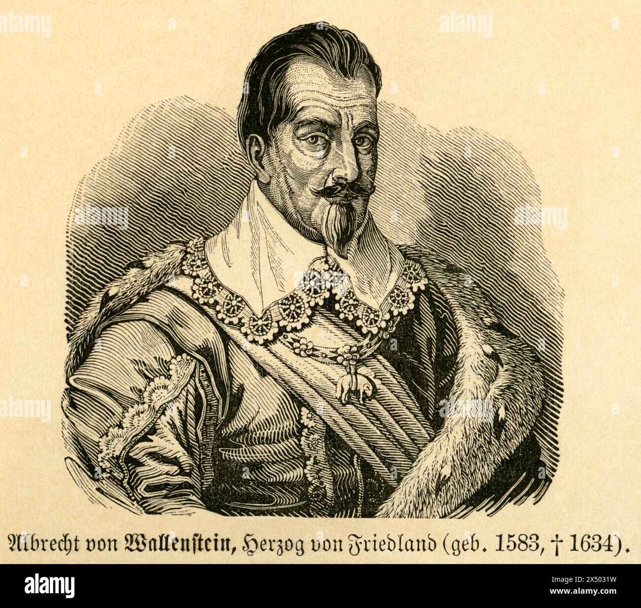 Repubblica Ceca, Boemia, Cheb (Eger), Albrecht von Wallenstein, il COPYRIGHT DELL'ARTISTA NON DEVE ESSERE AUTORIZZATO Foto Stock
