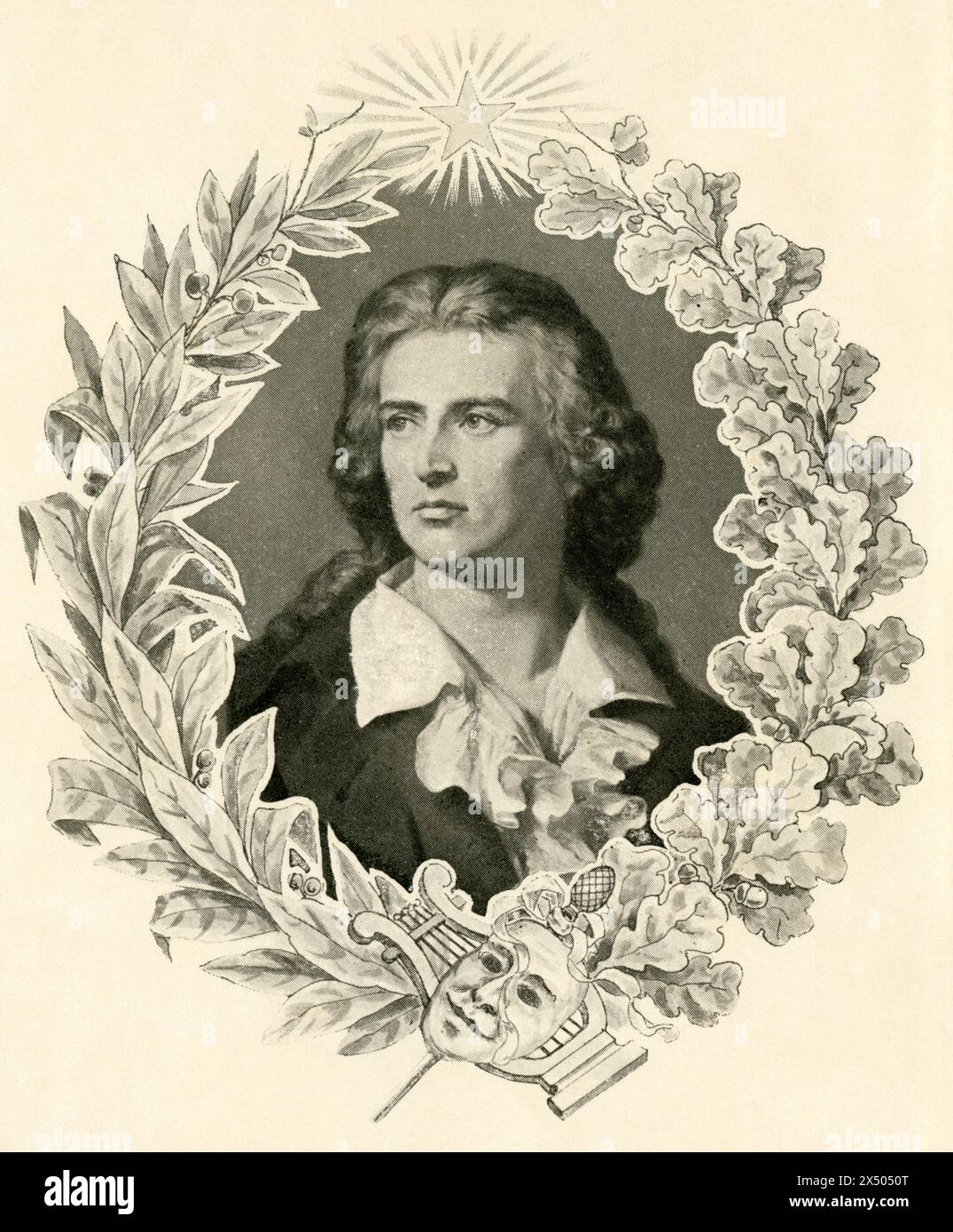 Friedrich Schiller (Friedrich von Schiller), il COPYRIGHT DELL'ARTISTA NON DEVE ESSERE CANCELLATO Foto Stock