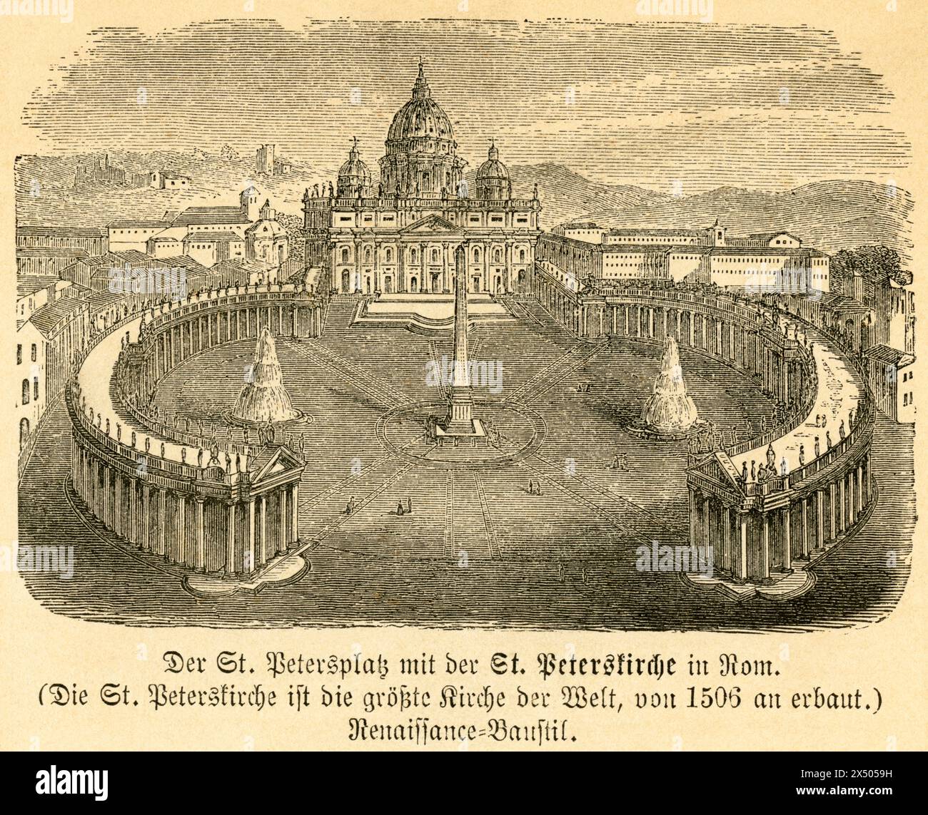 Geografia / viaggi, Italia, città del Vaticano, Piazza San Pietro con la Basilica di San Pietro, il COPYRIGHT DELL'ARTISTA NON DEVE ESSERE CANCELLATO Foto Stock