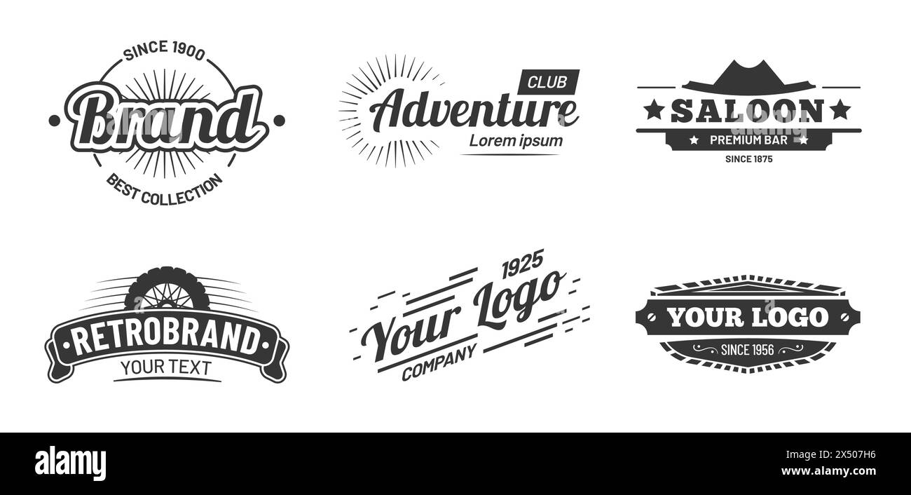 Distintivo vintage. Logo retrò Illustrazione Vettoriale