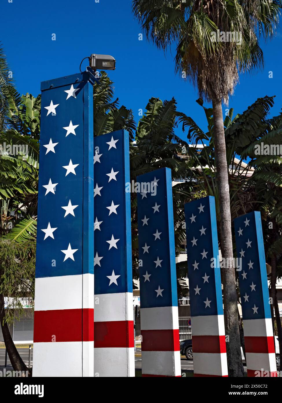 South Pacific Cruise / Freedom Memorial per onorare le forze americane che avevano sede qui a Noumea, nuova Caledonia. Foto Stock